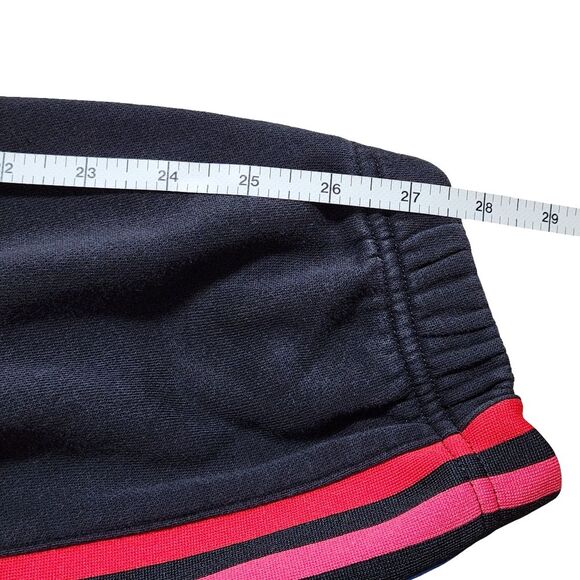 Adidas Originals Sweatpants Women's S Drawstring Pull-On Black Multicolor Stripe - Picture 12 of 13